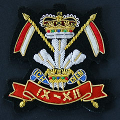 9th-12th Royal Lancers Wire Blazer Badge
